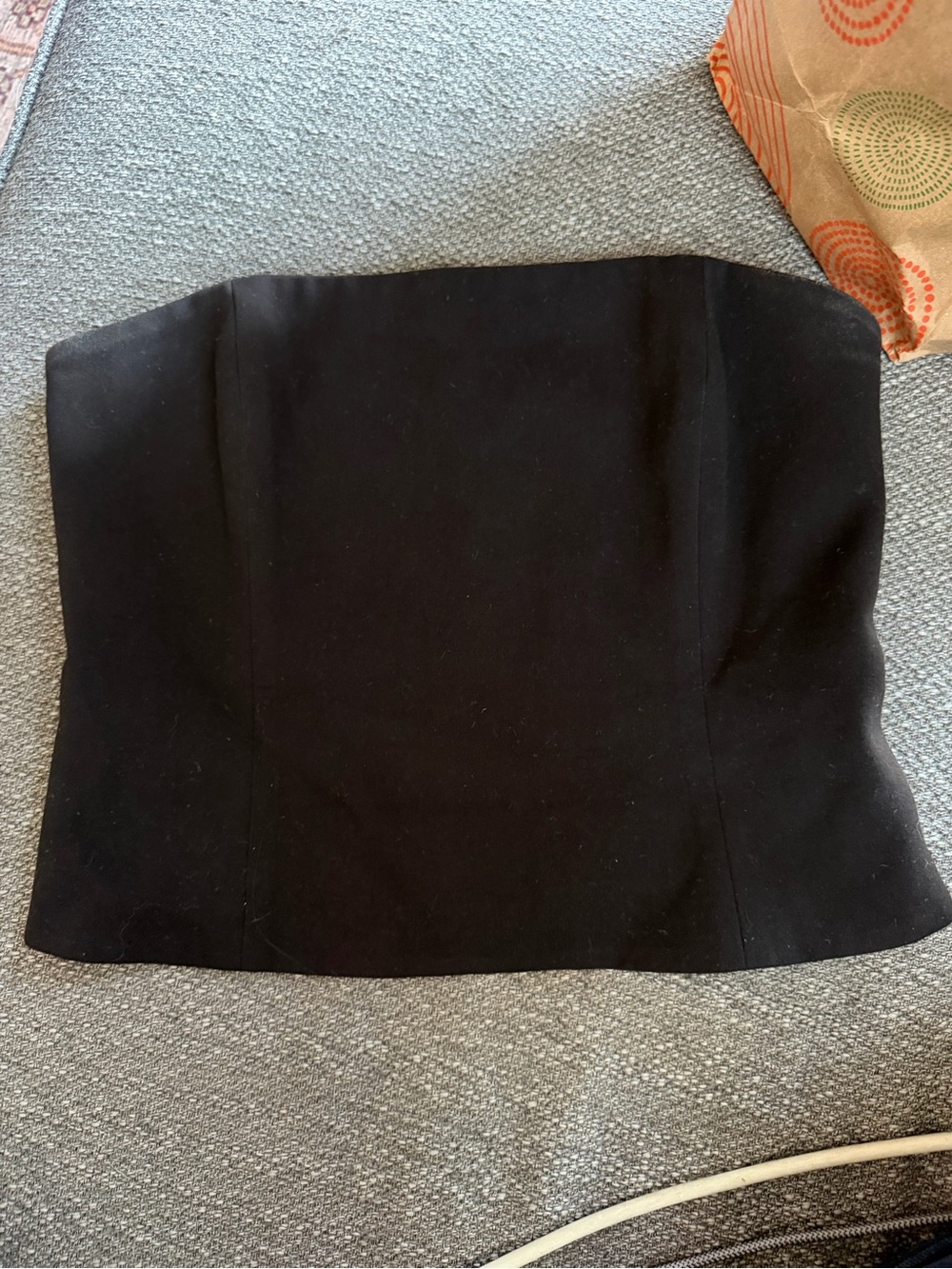 Wayf Black Strapless Mini Skirt